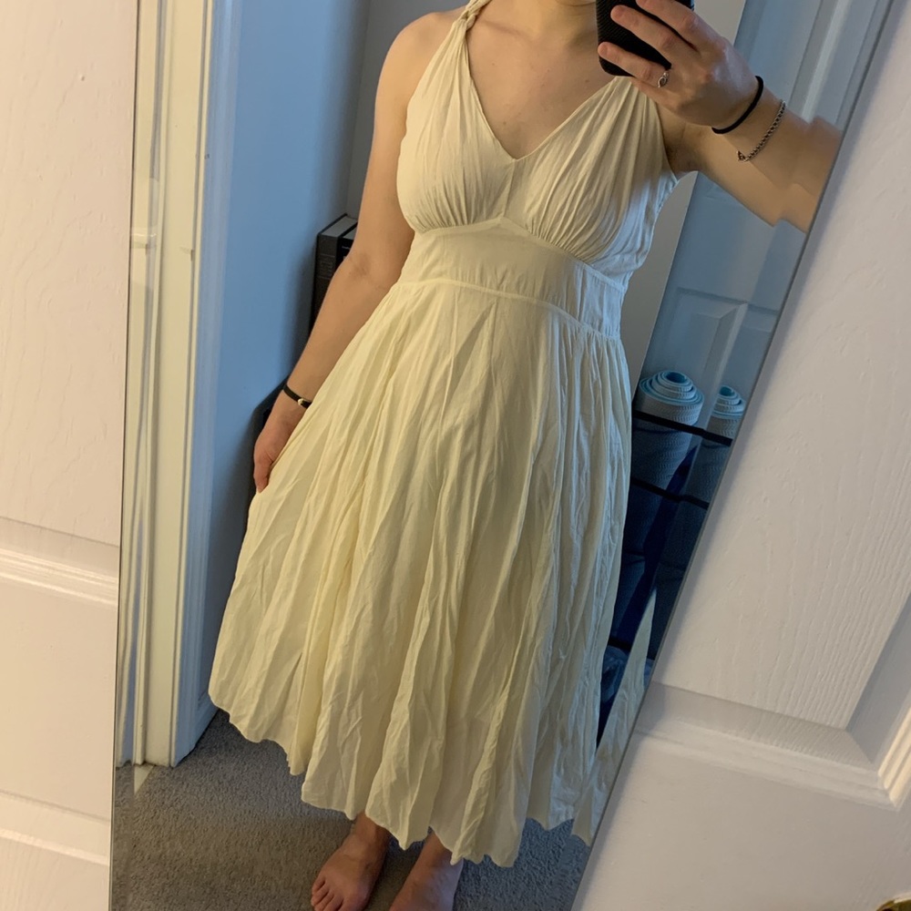Anthropologie Vanitas cream midi summer dress sz m - Picture 8 of 8